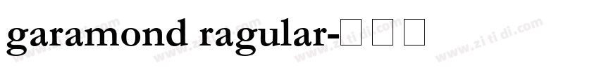 garamond ragular字体转换